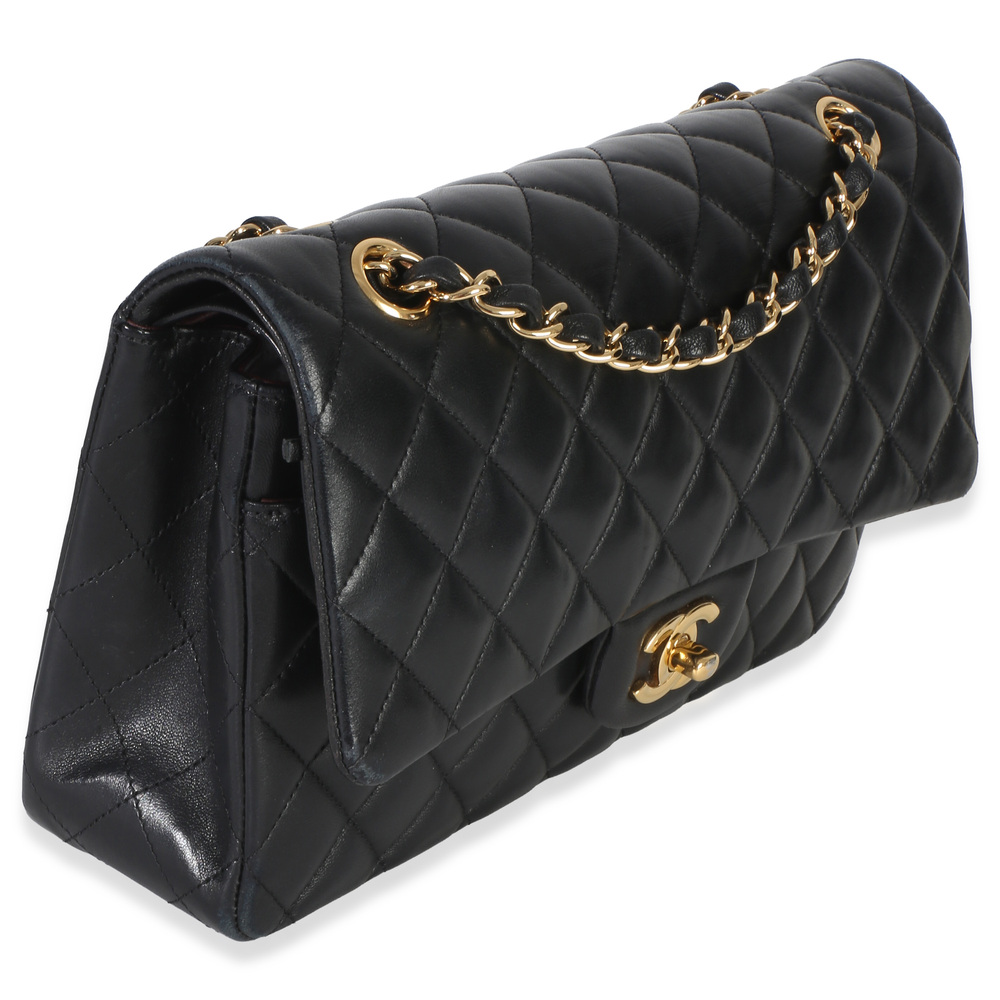 Chanel Black Quilted Lambskin Medium Classic Double Flap Bag - Picture 3 of 8